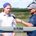 AJ Perna being interviewed by Dave Schultz