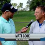 Matt Cook being interviewed by Dave Schultz