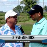 Steve Murdock being interviewed by Dave Schultz