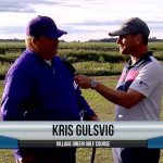 Kris Gulsvig being interviewed by Dave Schultz