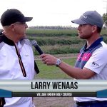 Larry Wenaas being interviewed by Dave Schultz