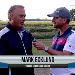 Mark Ecklund being interviewed by Dave Schultz