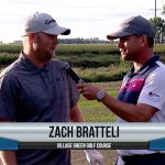 Zach Bratteli being interviewed by Dave Schultz